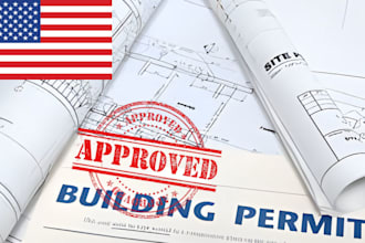 review correct seal architectural engineering plans for city permit tx ca wa