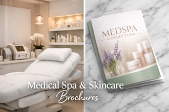 design professional brochure design for skincare, beauty cosmetics and med spa
