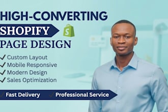 design a high converting shopify product page, shopify landing page, shopify cro