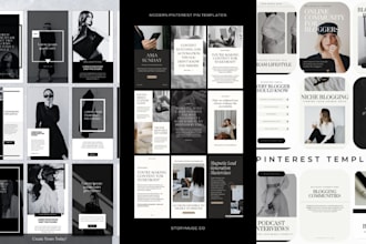 design pinterest pins, facebook ads, carousel posts for german content creators