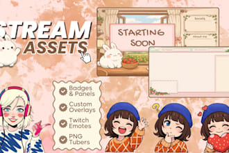 do stream overlay pack, emotes and stream assets