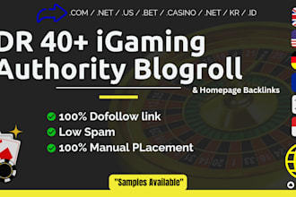 make homepage, sidebar backlinks from igaming, poker, jekpot related sites