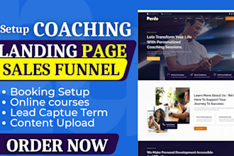 build high converting coaching landing page and sales funnel for online coaches