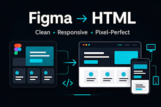convert figma design to responsive HTML CSS website