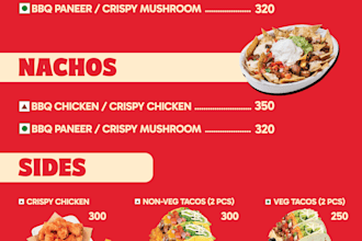 menu board for outdoor catering