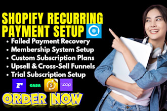 setup shopify recurring payments subscription appstle seal recharge loop kaching