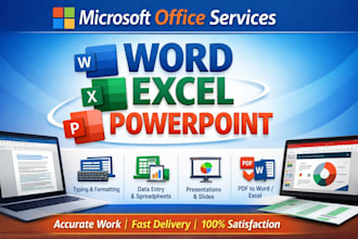 do professional work in microsoft word, excel and powerpoint