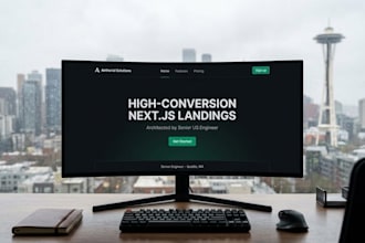 high performance nextjs landing pages with tailwind CSS