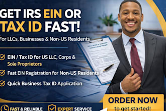 register irs ein tax id number for llc, business and non US residents fast