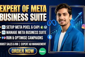 expertly manage meta business suite, set up pixel and scale meta ads