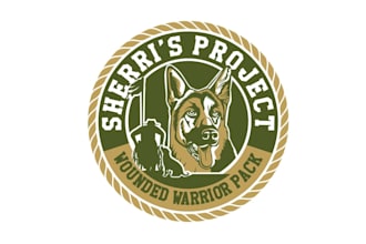 create a badge warrior pack logo for a growing non profit