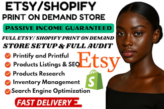 do profitable etsy shopify print on demand store printful printify integration