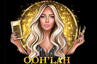 design cartoon  lash artist, beauty salon, makeup artist logo