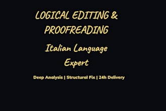 fare analisi logica profonda e un editing strutturale del tuo testo