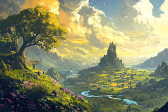 design stunning fantasy landscape