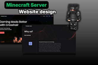 design a professional minecraft server website