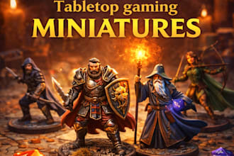 create custom tabletop gaming miniatures for dnd and rpgs
