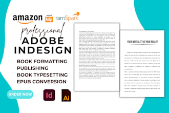 do adobe indesign book formatting, book typesetting, booklayout epub conversion
