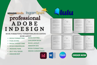 do adobe indesign book formatting, book typesetting, booklayout, epub conversion