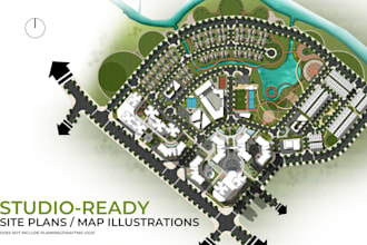deliver quality 2d landscape plans and map illustrations