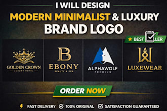 design modern minimalist and luxury brand logo
