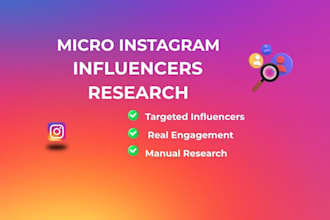 do instagram influencer research and niche based micro influencer list