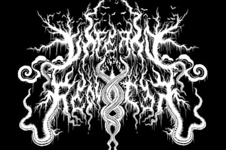 design a dreamy shoegaze metal logo for your band