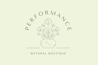 create a modern floral logo design for your brand