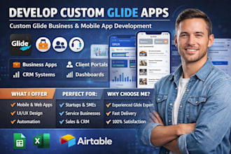 build custom glide app, glide mobile app developer, glide expert, bubble io app