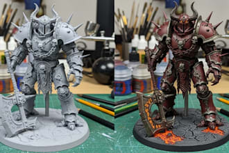 3d print and paint 3d figurine warhammer action figure tabletop 3d model stl