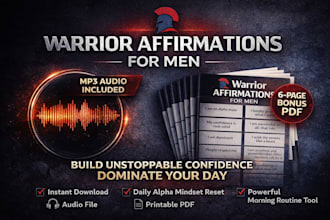 provide alpha male confidence warrior affirmations for men audio