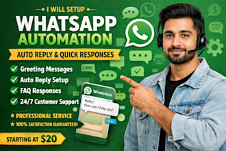 setup whatsapp business auto reply and automation for your business