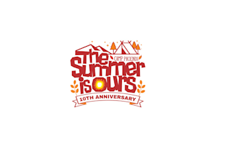 design anniversary summer camp logo