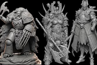 sculpt 3d miniature 3d figurine tabletop 3d model warhammer dnd for 3d printing