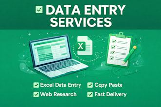 do data entry, copy paste, typing and web research