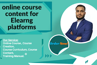 develop online course content for elearning platforms