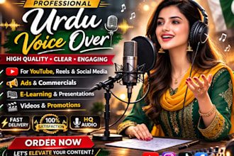 create professional urdu voice over for social media