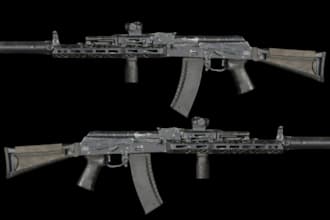 make 3d game assets, props and 3d game weapon for unreal engine and unity game
