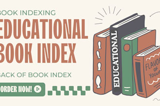 professionally create back of book index for nonfiction or academic books ebook