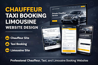 design chauffeur website limousine website taxi booking website taxi site