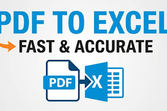 convert PDF invoices and data into excel with accuracy