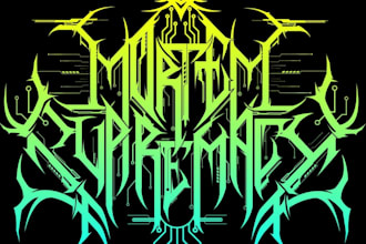 design a complex technical death metal logo for your band