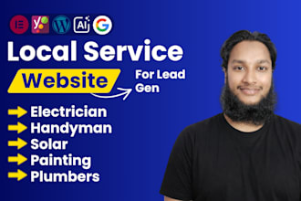 design lead gen landing page for electrician, handyman, solar, painting business