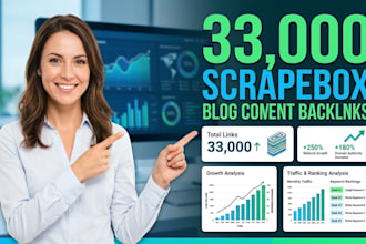 build 33,000 SEO blog comment backlinks for top google ranking