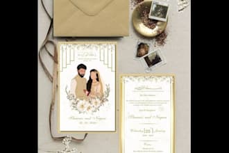 design marriage certificate, invitation card, border lines