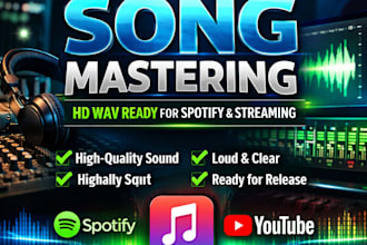 master your song professionally for streaming platforms in HD wav