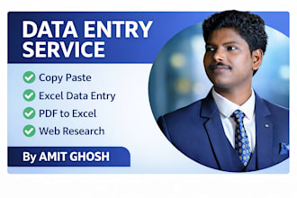 do data entry, pdf to word, pdf to excel and typing work