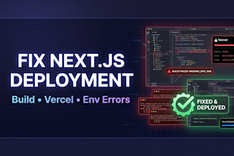 fix nextjs build errors and vercel deployment issues