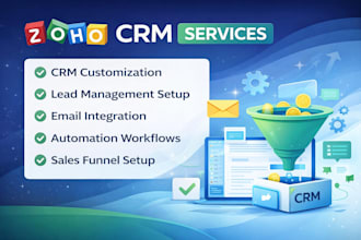 setup zoho crm automation workflows and integrations