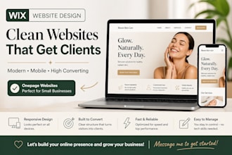 design a clean wix landing page that converts